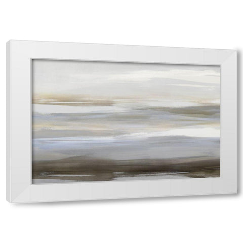 Neutral Strokes I White Modern Wood Framed Art Print by Messina, Jake