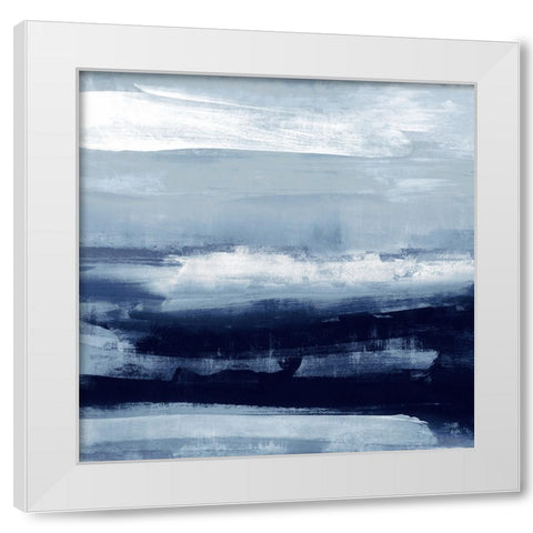 Indigo Passage III White Modern Wood Framed Art Print by Messina, Jake