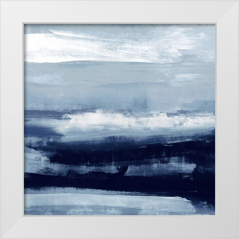 Indigo Passage III White Modern Wood Framed Art Print by Messina, Jake