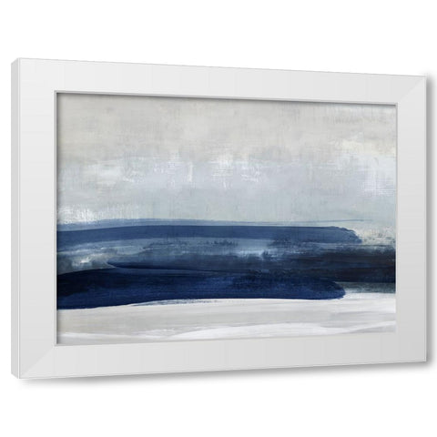 Blue View I White Modern Wood Framed Art Print by Messina, Jake