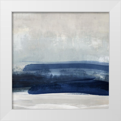 Blue View II White Modern Wood Framed Art Print by Messina, Jake