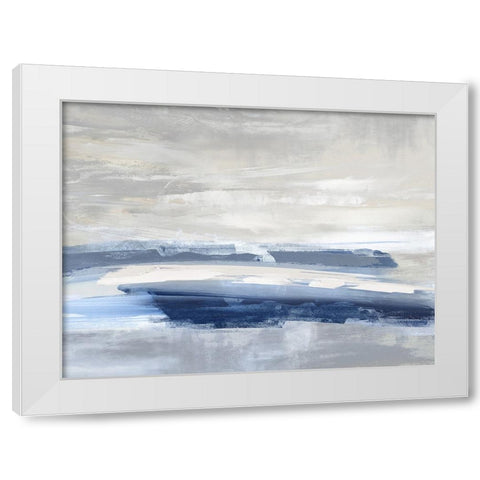 Unify Blue I White Modern Wood Framed Art Print by Messina, Jake