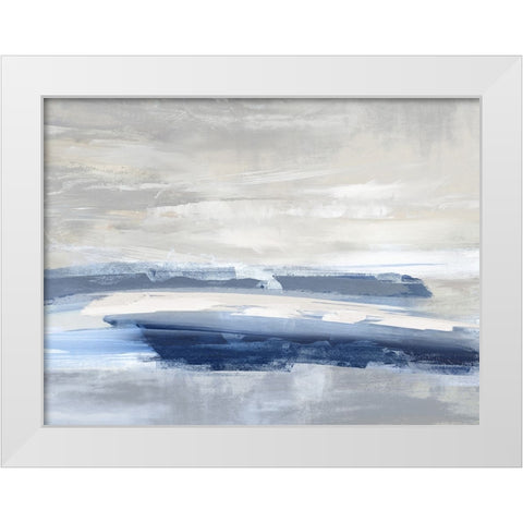 Unify Blue I White Modern Wood Framed Art Print by Messina, Jake