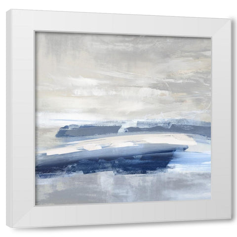 Unify Blue II White Modern Wood Framed Art Print by Messina, Jake