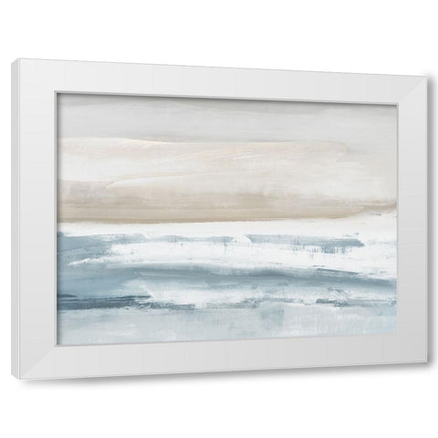 Vista Aqua White Modern Wood Framed Art Print by Messina, Jake
