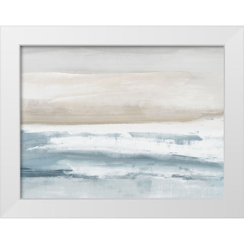 Vista Aqua White Modern Wood Framed Art Print by Messina, Jake