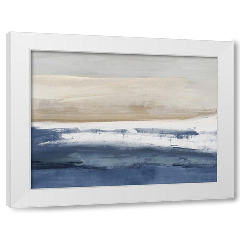Vista Blue White Modern Wood Framed Art Print by Messina, Jake