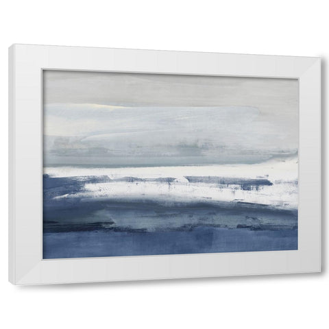 Vista Indigo Blue White Modern Wood Framed Art Print by Messina, Jake