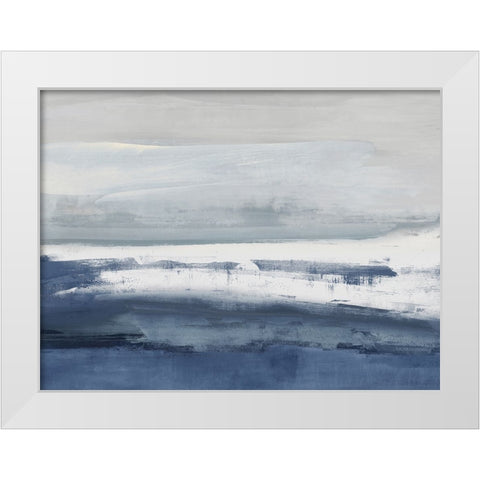 Vista Indigo Blue White Modern Wood Framed Art Print by Messina, Jake