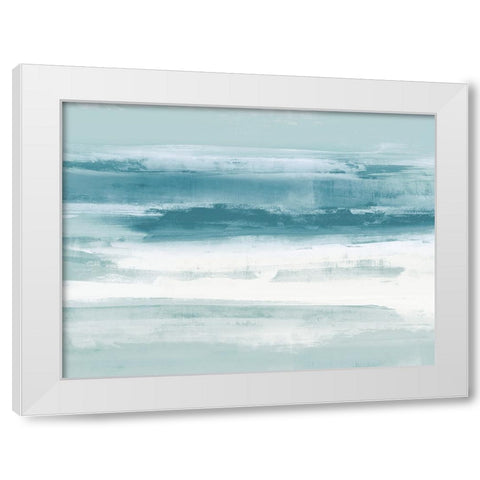 Aqua Passage I White Modern Wood Framed Art Print by Messina, Jake