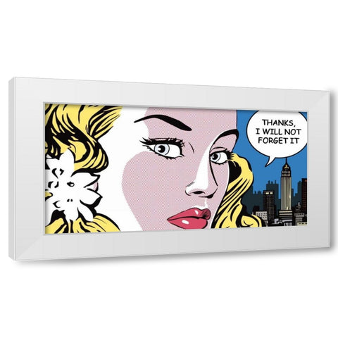 Thanks-I Will not Forget It White Modern Wood Framed Art Print by Sheila B.