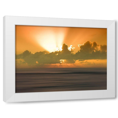 USA, Hawaii, Kauai, sunset White Modern Wood Framed Art Print by Plank, Savanah