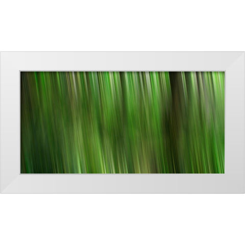 Tree motion White Modern Wood Framed Art Print by Plank, Savanah