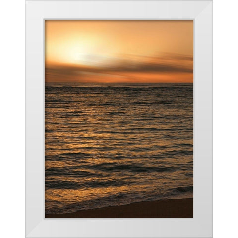 USA, Hawaii, Kauai, sunset White Modern Wood Framed Art Print by Plank, Savanah