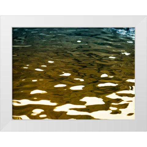 Water Reflections White Modern Wood Framed Art Print by Plank, Savanah