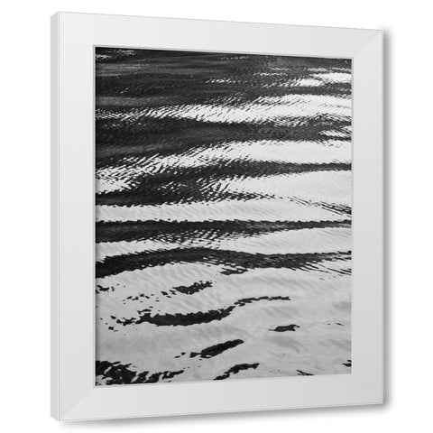 Water ripple White Modern Wood Framed Art Print by Plank, Savanah