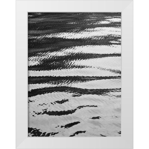 Water ripple White Modern Wood Framed Art Print by Plank, Savanah