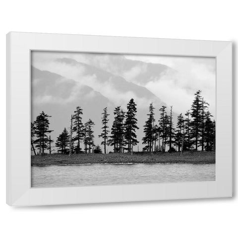 Pines White Modern Wood Framed Art Print by Plank, Savanah