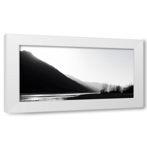 BandW glacial river White Modern Wood Framed Art Print by Plank, Savanah