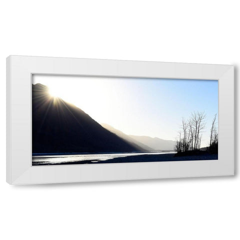 Knik River White Modern Wood Framed Art Print by Plank, Savanah
