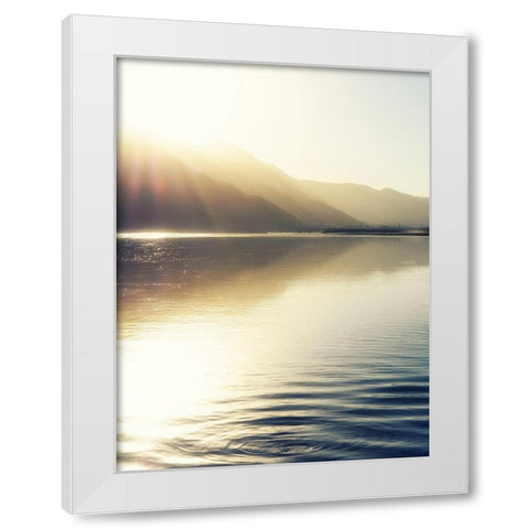 Knik River scenic White Modern Wood Framed Art Print by Plank, Savanah