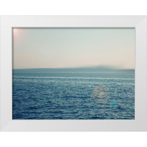 Ocean abstract White Modern Wood Framed Art Print by Plank, Savanah