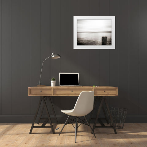 USA, Seattle, view from Alki b White Modern Wood Framed Art Print by Plank, Savanah