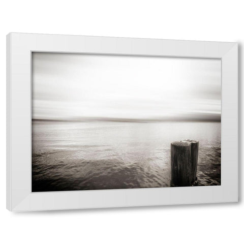 USA, Seattle, view from Alki b White Modern Wood Framed Art Print by Plank, Savanah