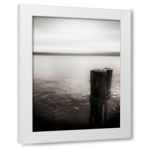 USA, Seattle, view from Alki b White Modern Wood Framed Art Print by Plank, Savanah