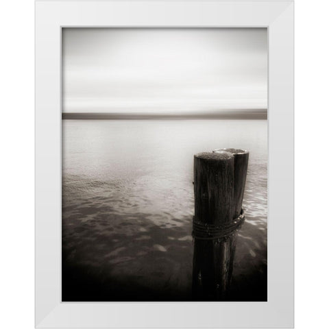 USA, Seattle, view from Alki b White Modern Wood Framed Art Print by Plank, Savanah