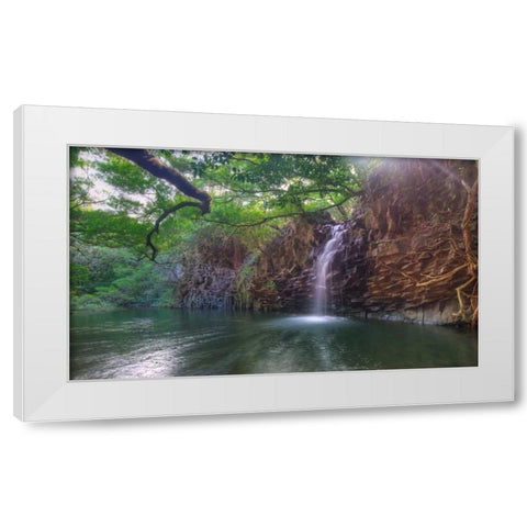 Eastward in Eden White Modern Wood Framed Art Print by Bennion, Scott