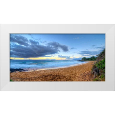 Little Beach - Maui White Modern Wood Framed Art Print by Bennion, Scott
