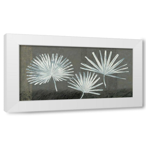 Three Palmettos White Modern Wood Framed Art Print by Peterson, Steve