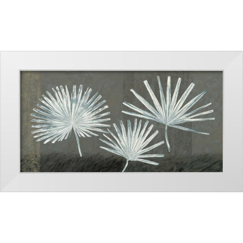 Three Palmettos White Modern Wood Framed Art Print by Peterson, Steve