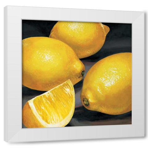 Limoni White Modern Wood Framed Art Print by Mottinelli, Stefania