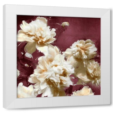 Peonies II White Modern Wood Framed Art Print by Sullivan, Shawna