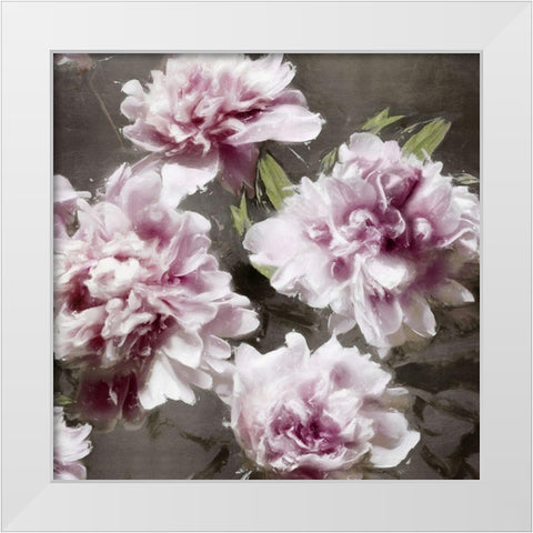 Peonies Bouquet I White Modern Wood Framed Art Print by Sullivan, Shawna