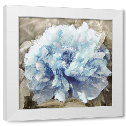Solo Blue II White Modern Wood Framed Art Print by Sullivan, Shawna