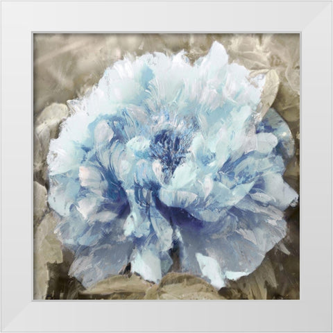 Solo Blue II White Modern Wood Framed Art Print by Sullivan, Shawna