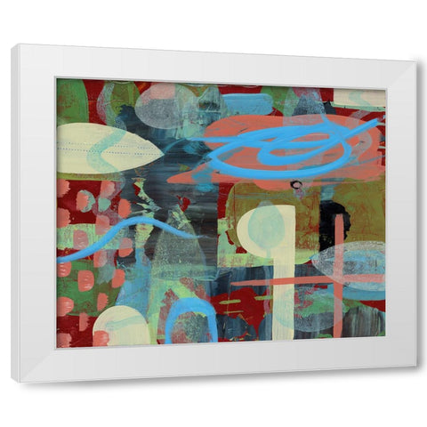 Surfline White Modern Wood Framed Art Print by Stevenett, Diane