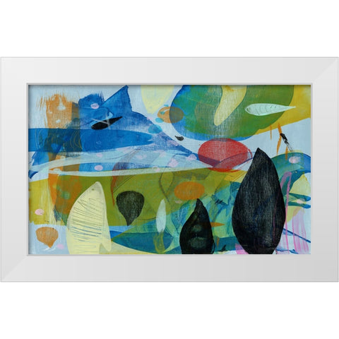 Under the Red Sun White Modern Wood Framed Art Print by Stevenett, Diane