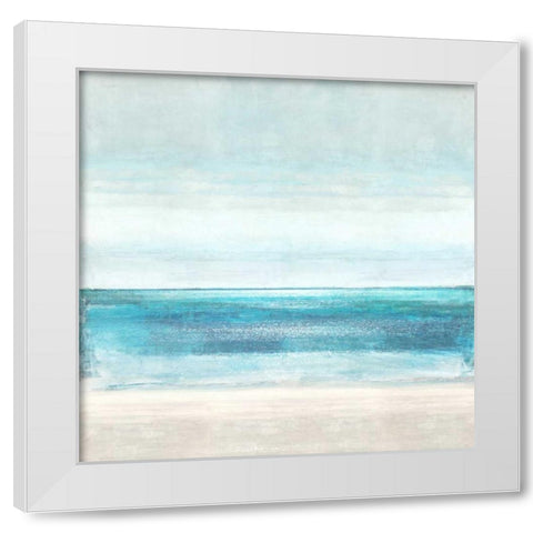 Azure Horizon White Modern Wood Framed Art Print by Hamilton, Taylor