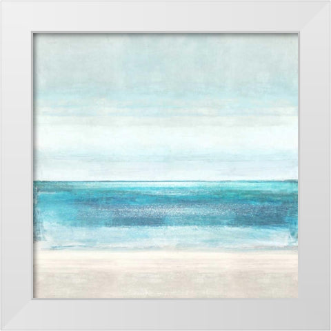 Azure Horizon White Modern Wood Framed Art Print by Hamilton, Taylor
