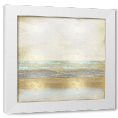 Golden Reflection White Modern Wood Framed Art Print by Hamilton, Taylor