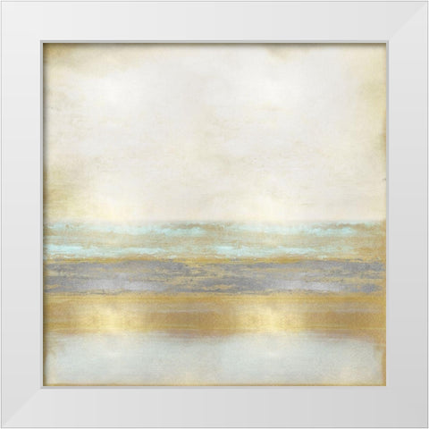 Golden Reflection White Modern Wood Framed Art Print by Hamilton, Taylor
