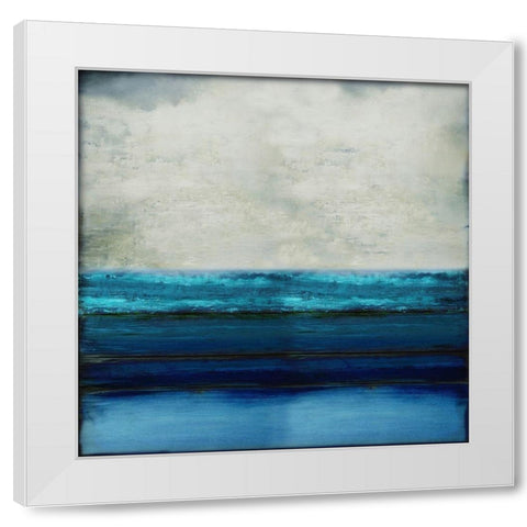 Highlighted Aqua White Modern Wood Framed Art Print by Hamilton, Taylor