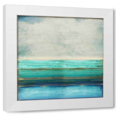 Highlighted Turquoise White Modern Wood Framed Art Print by Hamilton, Taylor