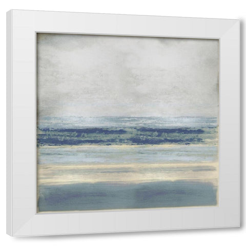 Highlighted Blue White Modern Wood Framed Art Print by Hamilton, Taylor