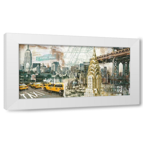 New York White Modern Wood Framed Art Print by Burke, Tyler