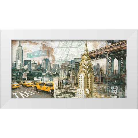 New York White Modern Wood Framed Art Print by Burke, Tyler